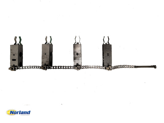 PREFORM POSITIONING ASSEMBLY, 4 POSITION BLOCK & CHAIN, BM3000