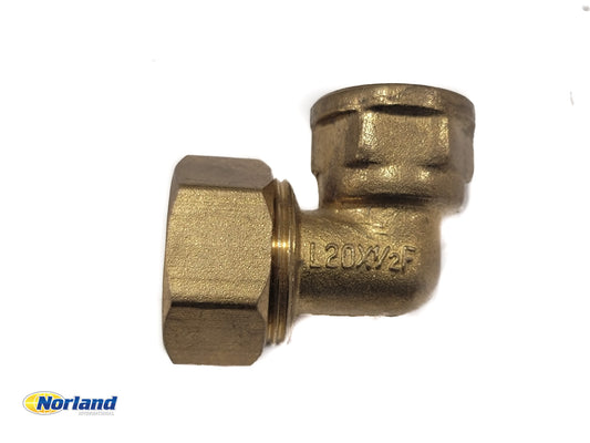 20mm PVC x 1/2" FPT 90° Elbow Adapter